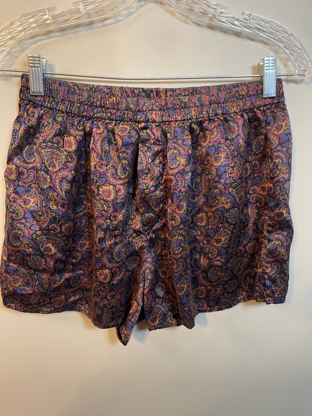 Steffano Rossini Silk Boxer Shorts - Purple Paisley